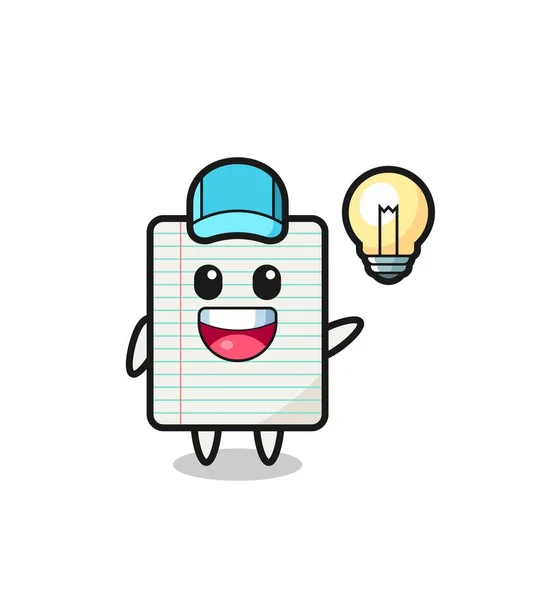 Personaje Papel Dibujos Animados Conseguir Idea Lindo Diseño — Vector de stock