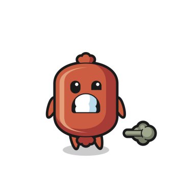 Sosis karikatürünün çizimi