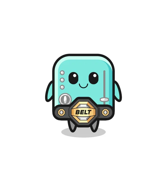 Mma Fighter Toaster Mascot Bel — Stock Vector