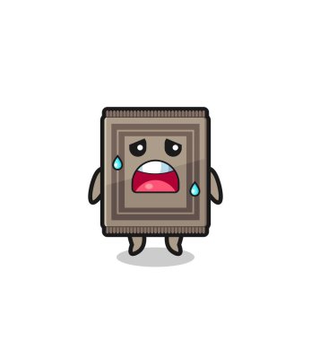 Bitkin halı karikatürü, şirin tasarım.