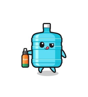 Sivrisinek kovucu, şirin bir tasarım içeren şirin bir şişe su.