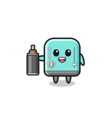 Grafiti bombacısı olarak şirin bir tost makinesi, şirin bir tasarım.