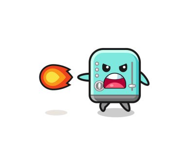 Şirin tost makinesi maskotu ateş gücü, şirin tasarım.