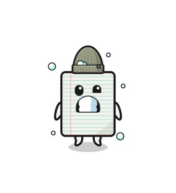 Hoş bir karikatür, titreyen bir ifade, şirin bir tasarım.