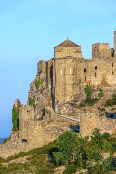 Loarre slott med omnejd, Hoya de Huesca Gigapan Aragon Huesca Spanien — Stockfoto