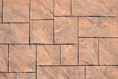 Damgalanmış beton kaldırım, beton taşlar üzerindeki taş döşeme deseni, dış dekoratif döşeme kaldırıma dayanıklı döşeme.