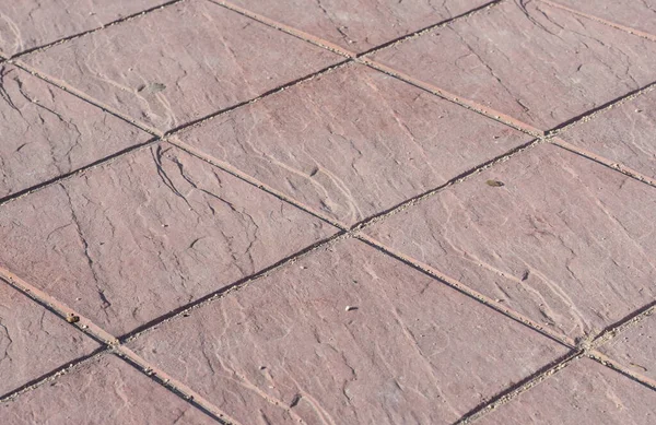 Stamped Concrete Floor Outdoor Pavement Red Square Pattern Detail Imagen De Stock