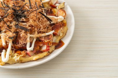 Japon Geleneksel Pizzası Okonomiyaki - Japon yemek tarzı