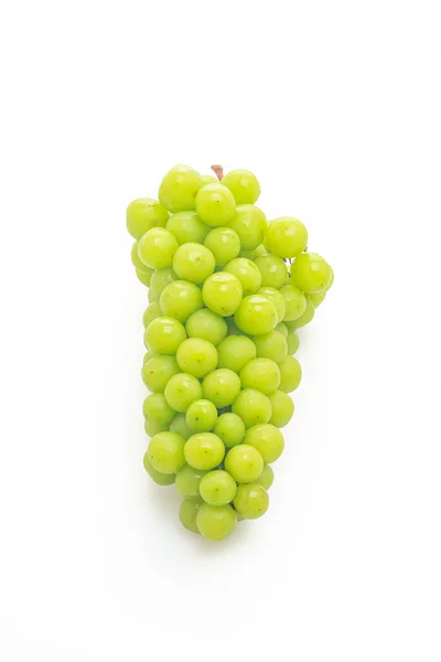 Frische Grüne Trauben Isoliert Auf Weißem Hintergrund — Stockfoto