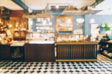 Soyut bulanıklık ve arka plan için kafeterya ve restoran.