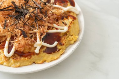Japon Geleneksel Pizzası Okonomiyaki - Japon yemek tarzı
