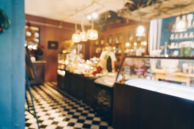 Soyut bulanıklık ve arka plan için kafeterya ve restoran.