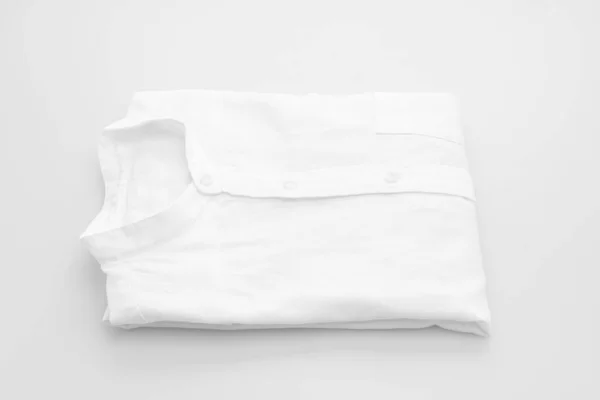 Weiße Hemdfalte Auf Weißem Hintergrund — Stockfoto