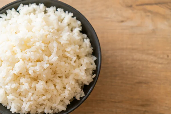 Tigela Arroz Branco Jasmim Tailandês Cozido — Fotografia de Stock