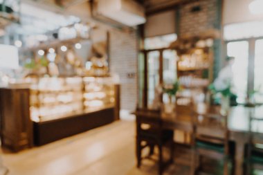 soyut bulanık kahve dükkanı ve arka plan için restoran - vintage efekt filtresi