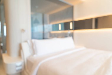 Soyut bulanık güzel ve lüks arka plan yatak odası