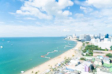 Soyut bulanık Pattaya şehri arka plan için Tayland 'da ufuk çizgisi görünümü