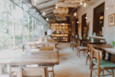 soyut bulanık kahve dükkanı ve arka plan için restoran - vintage efekt filtresi