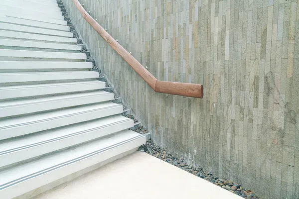 Escalier Beau Vide Étape Sur Construction — Photo