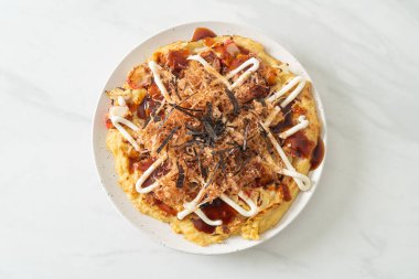 Japon Geleneksel Pizzası Okonomiyaki - Japon yemek tarzı