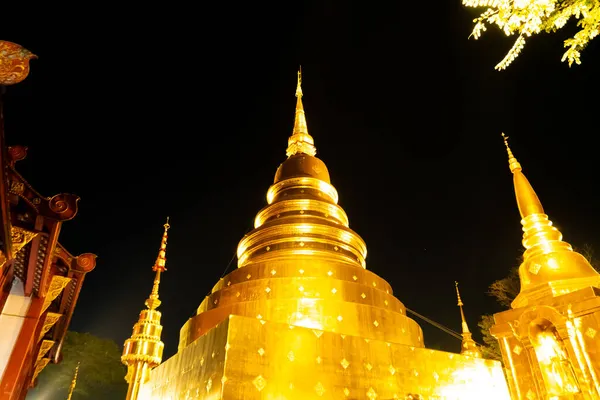 Prachtige Architectuur Bij Wat Phra Sing Waramahavihan Tempel Nught Chiang — Stockfoto