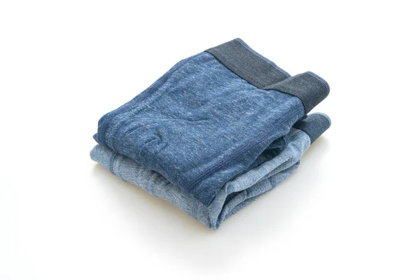Modrá Muži Spodní Prádlo Izolované Bílém Pozadí — Stock fotografie