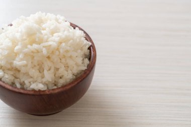 Tayland yaseminli beyaz pirinç kasesi.