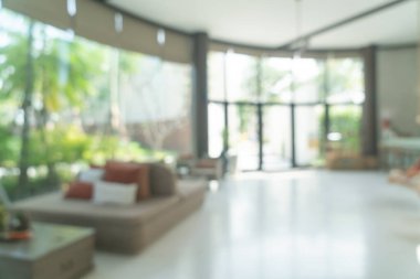 Özet olarak, arka plan için soyut bulanık ve odaksız otel lobisi