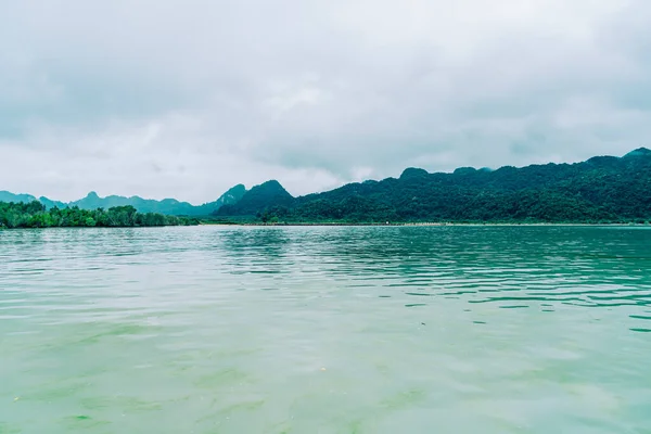 Trebru Talet Bay Khanom Nakhon Sri Thammarat Turistmål Thailand – stockfoto