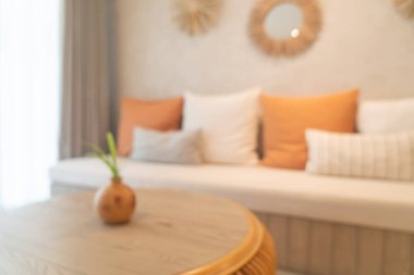 soyut bulanık güzel ve modern oturma odası arka plan için iç mekan