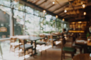 soyut bulanık kahve dükkanı ve arka plan için restoran - vintage efekt filtresi