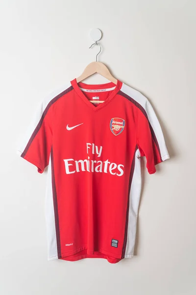 Bangkok, Thailand - Jan 18, 2022 - Arsenal retro shirt home jersey