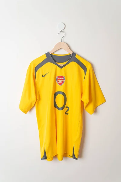 Bangkok Tajlandia Stycznia 2022 Arsenal Retro Shirt Away Jersey Sezon — Zdjęcie stockowe