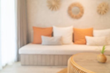 soyut bulanık güzel ve modern oturma odası arka plan için iç mekan