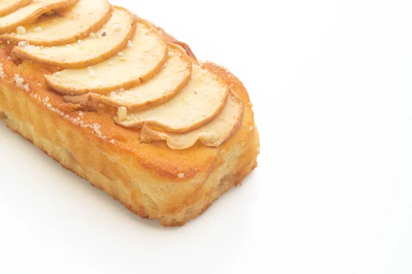 กขนมป งแอปเป งแยกก นบนพ นหล ขาว — ภาพถ่ายสต็อก