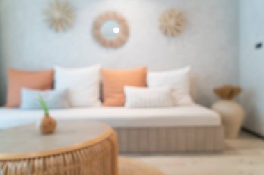 soyut bulanık güzel ve modern oturma odası arka plan için iç mekan