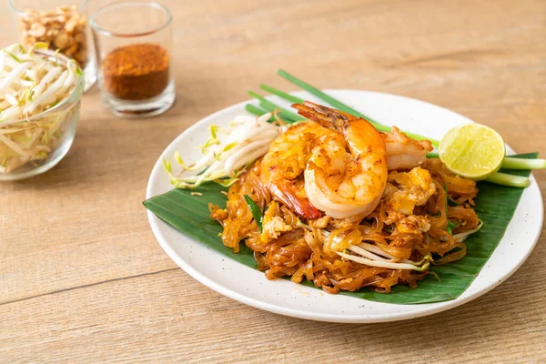 Pad Thai Tagliatelle Riso Fritto Con — Foto Stock