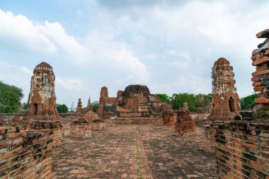 Wat Mahathat Tapınağı, Ayutthaya, Tayland 'daki UNESCO Dünya Mirası Bölgesi, Sukhothai Tarih Parkı' nda.
