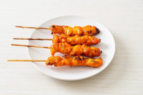烤鸡肉斜面肉汤 日本式 亚洲式 — 图库照片
