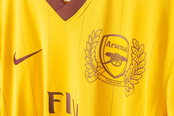 Bangkok Thailand Jan 2022 Close Arsenal Logo Arsenal Retro Shirt — Stockfoto