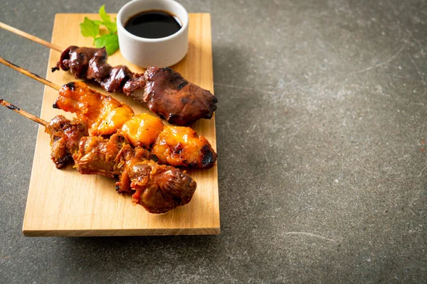 Japanese Chicken Grill Yakitori Serve Izakaya Style Japanese Food Style — Stock Photo, Image