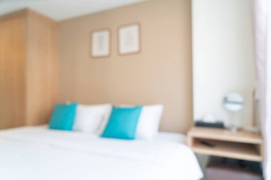 Yatak odasında arka plan için soyut bulanık yatak