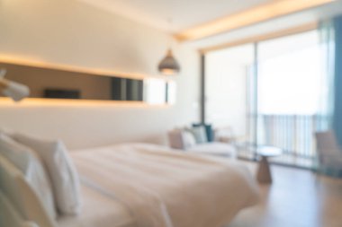 Soyut bulanık güzel ve lüks arka plan yatak odası