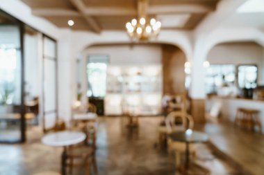 Arka plan için soyut bulanık kahve dükkanı ve restoran