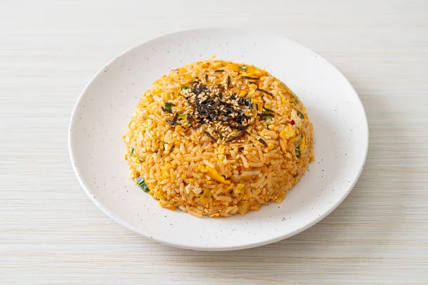 Жареный Рис Яйцом Корейском Стиле Азиатская Кухня — стоковое фото