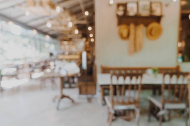 soyut bulanık kahve dükkanı ve arka plan için restoran - vintage efekt filtresi