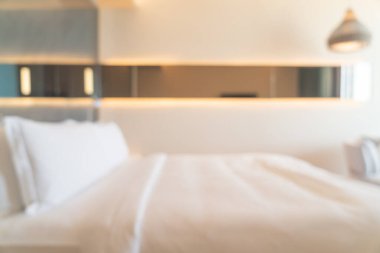 Soyut bulanık güzel ve lüks arka plan yatak odası