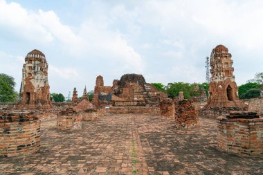 Wat Mahathat Tapınağı, Ayutthaya, Tayland 'daki UNESCO Dünya Mirası Bölgesi, Sukhothai Tarih Parkı' nda.
