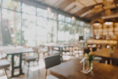 soyut bulanık kahve dükkanı ve arka plan için restoran - vintage efekt filtresi