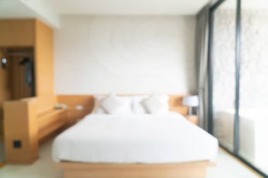 arkaplan ve duvar kağıdı için soyut bulanık yatak odası iç mimarisi